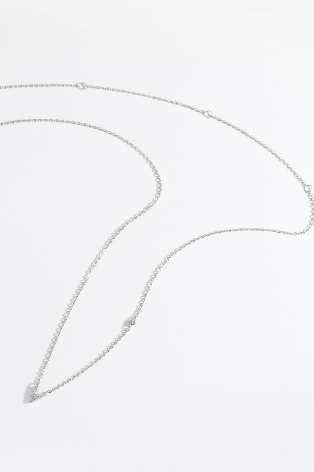 V To Z Zircon 925 Sterling Silver Necklace - AllIn Computer