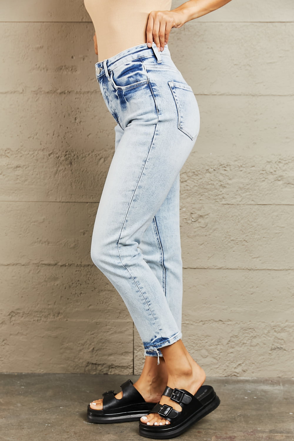 BAYEAS High Waisted Accent Skinny Jeans - AllIn Computer