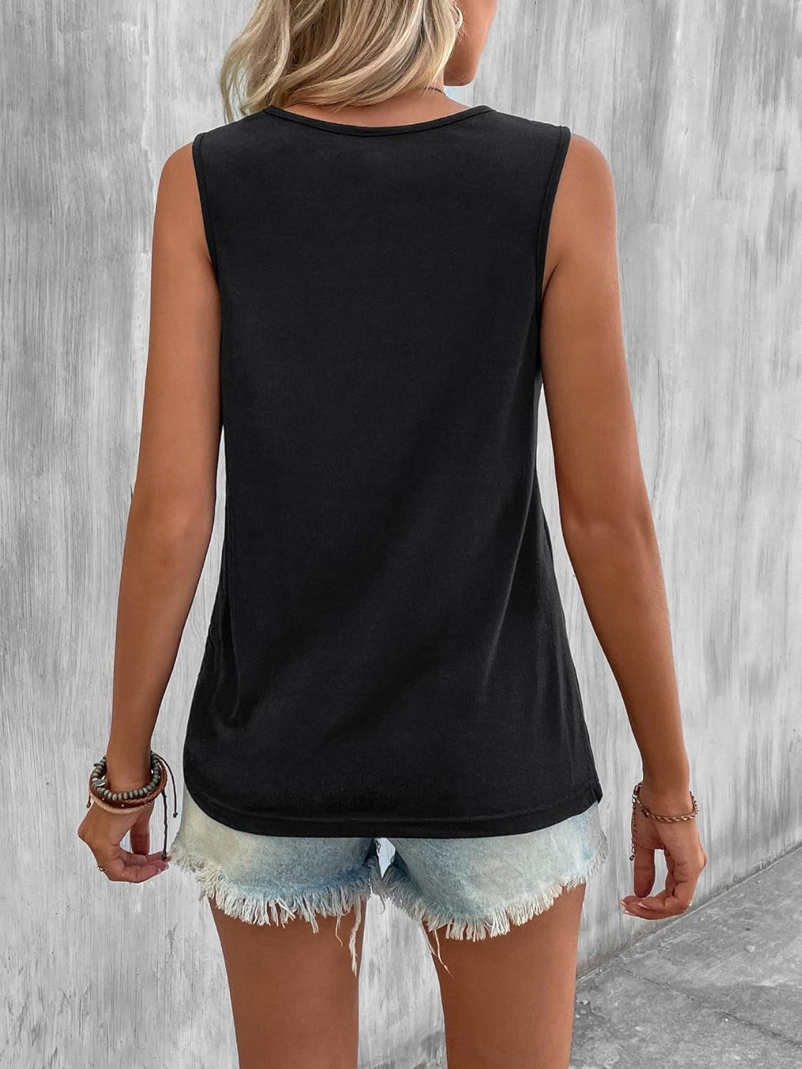 Twisted Round Neck Tank - AllIn Computer