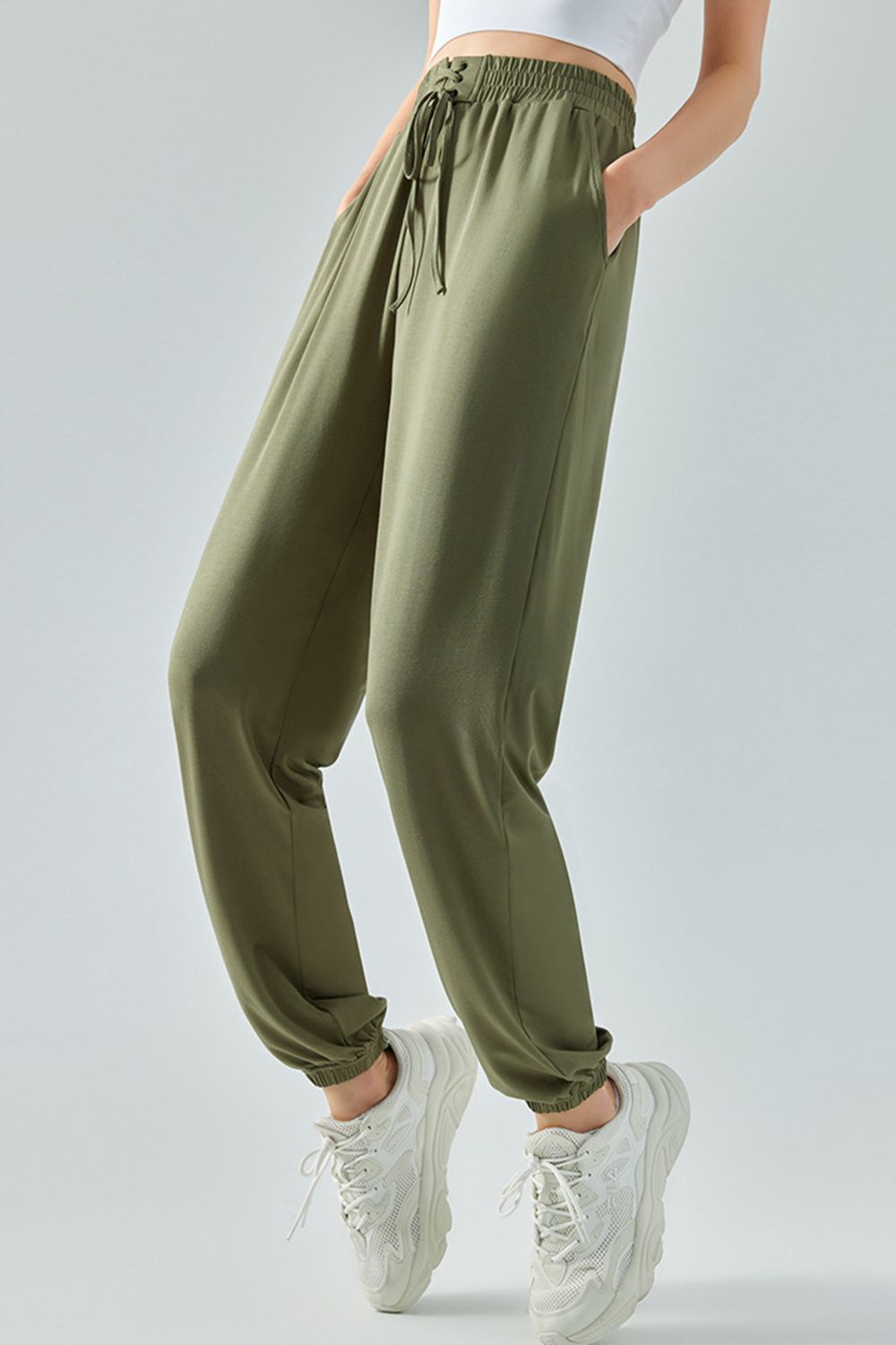 Tie Waist Sports Pants - AllIn Computer