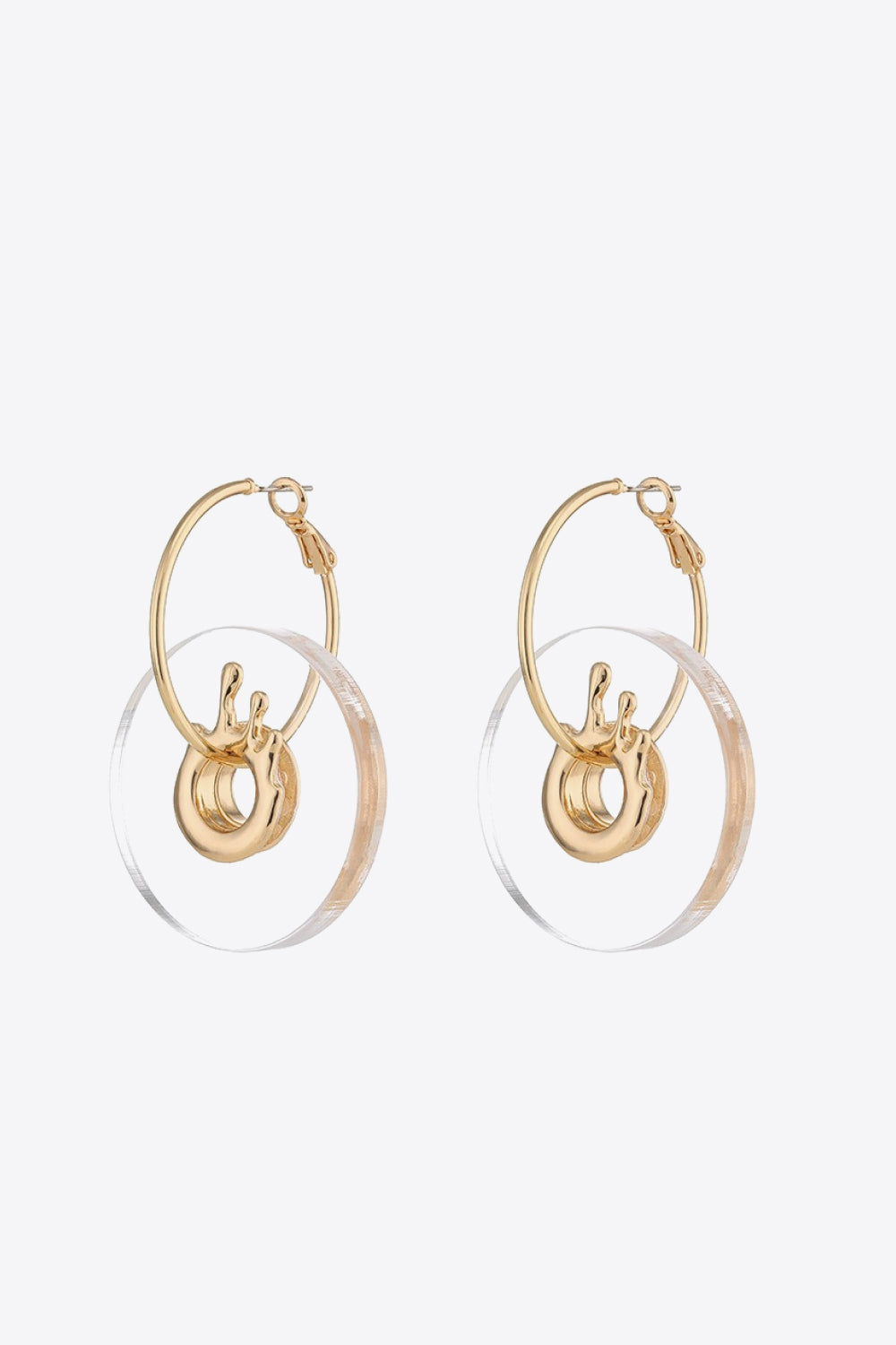 Contrast Hoop Drop Earrings - AllIn Computer
