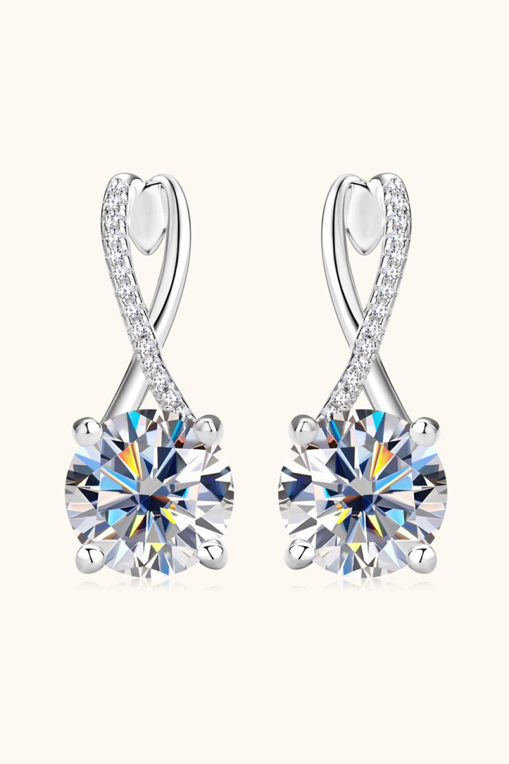 4 Carat Moissanite 925 Sterling Silver Earrings - AllIn Computer
