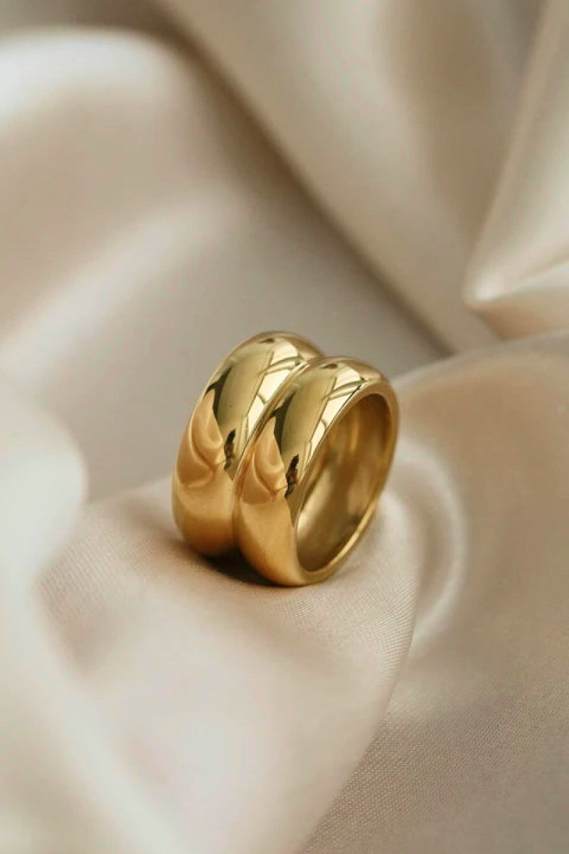 Gold Double Ridge Ring - AllIn Computer