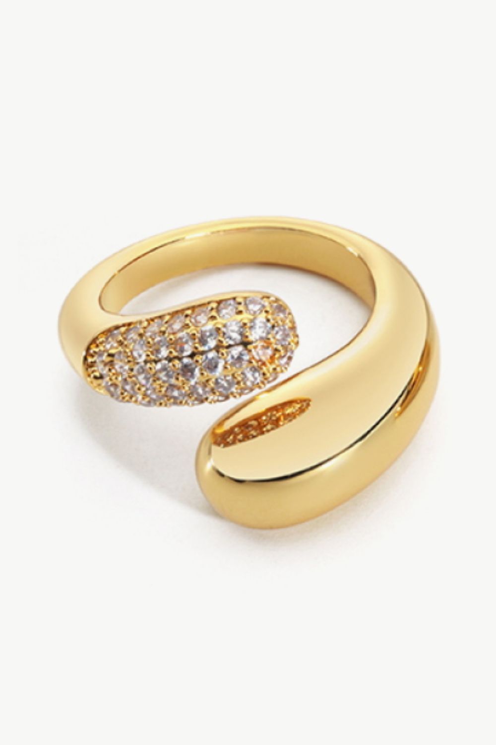 Crystal Polished Bypass Ring - AllIn Computer