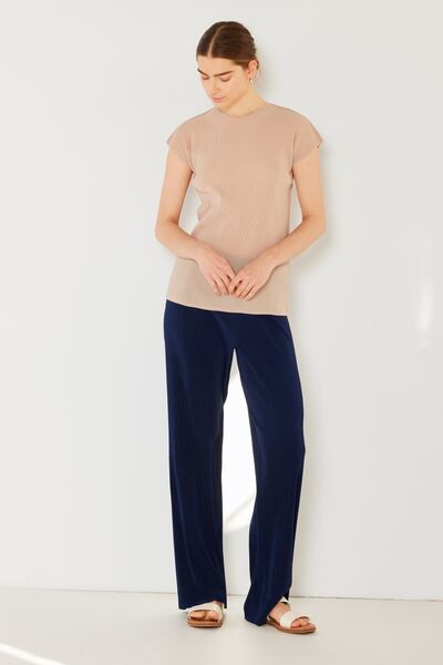 Marina West Swim Rib Pleated Cap Sleeve Top - AllIn Computer