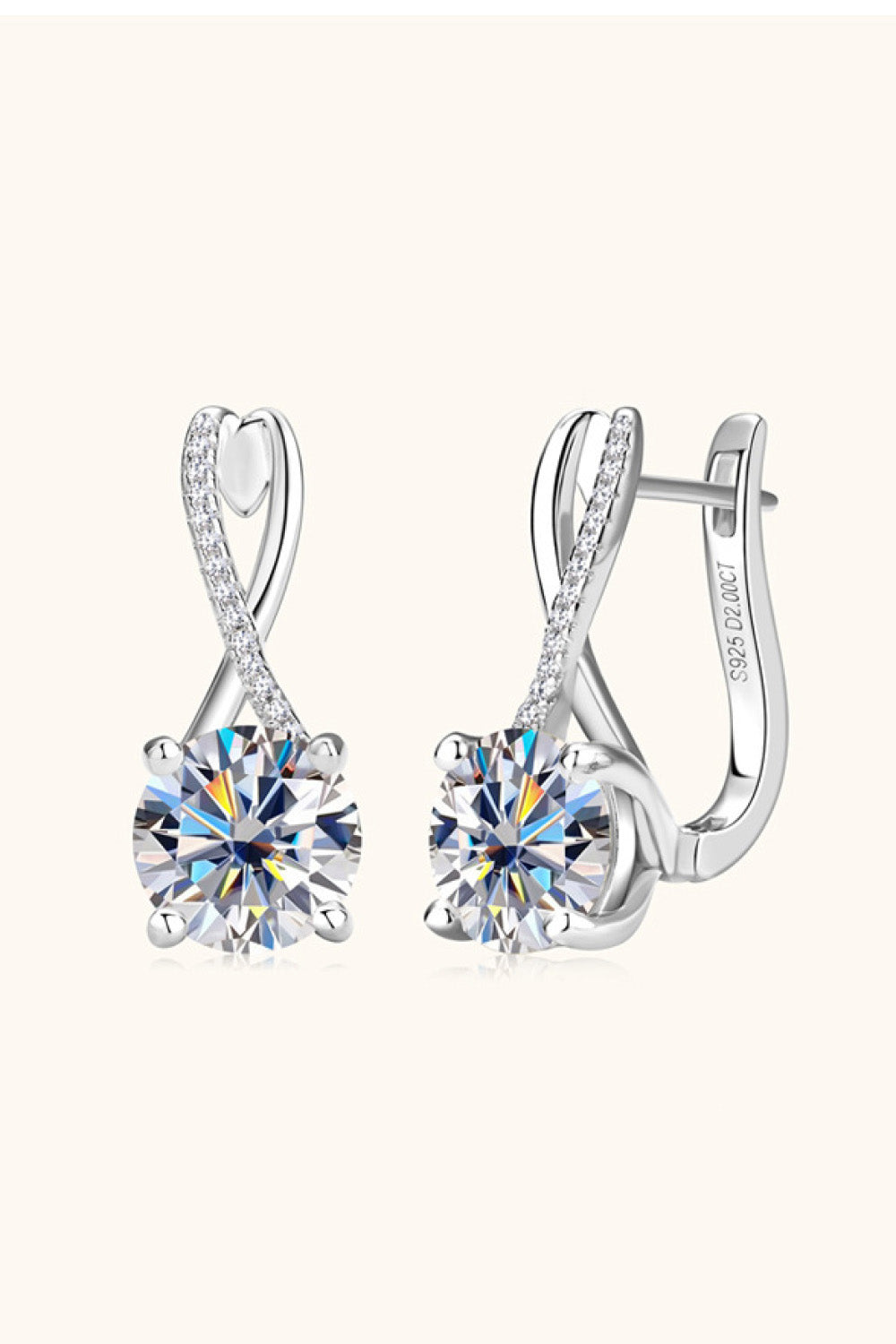 4 Carat Moissanite 925 Sterling Silver Earrings - AllIn Computer