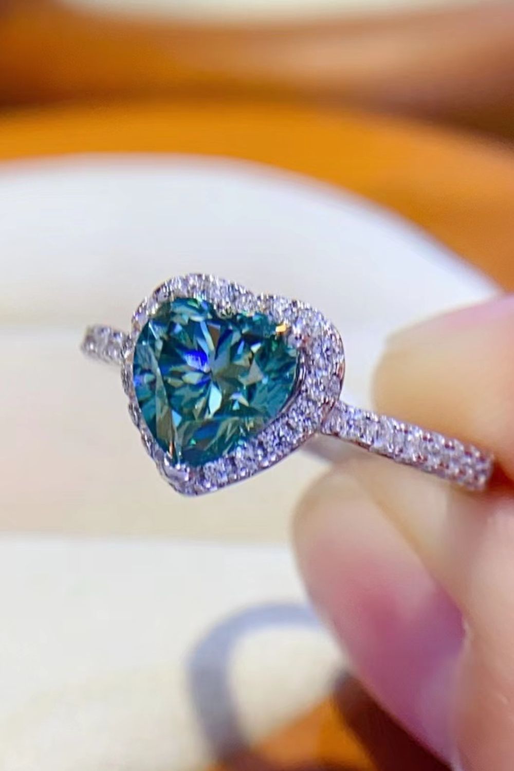 1-Carat Moissanite Heart Ring - AllIn Computer