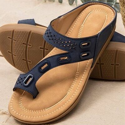 PU Leather Open Toe Sandals - AllIn Computer
