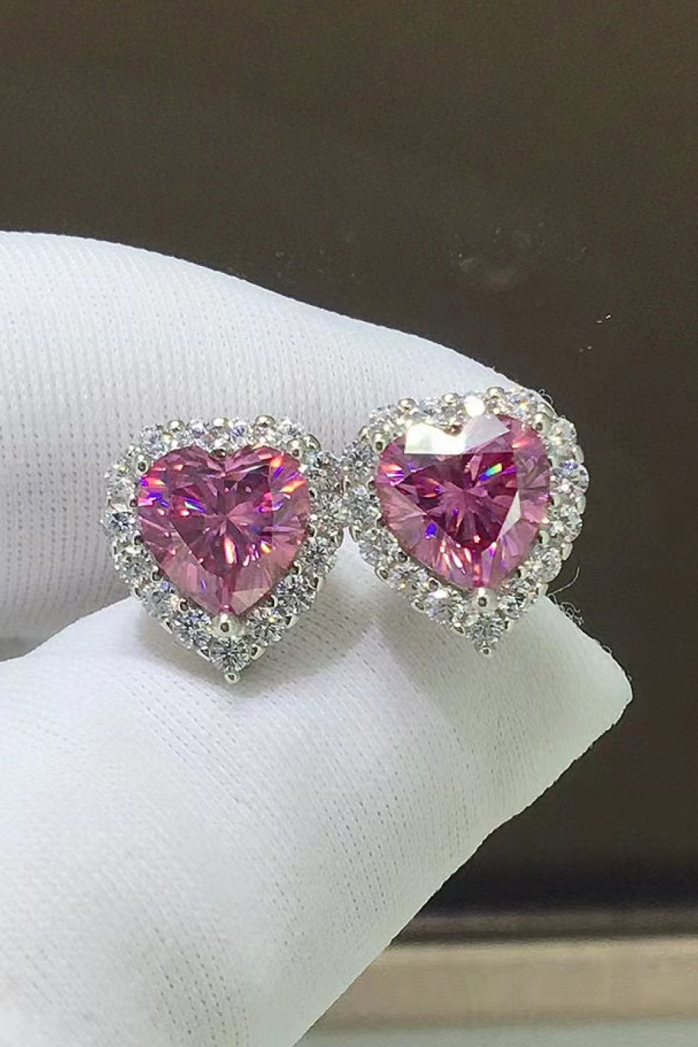 2 Carat Moissanite Heart-Shaped Earrings - AllIn Computer