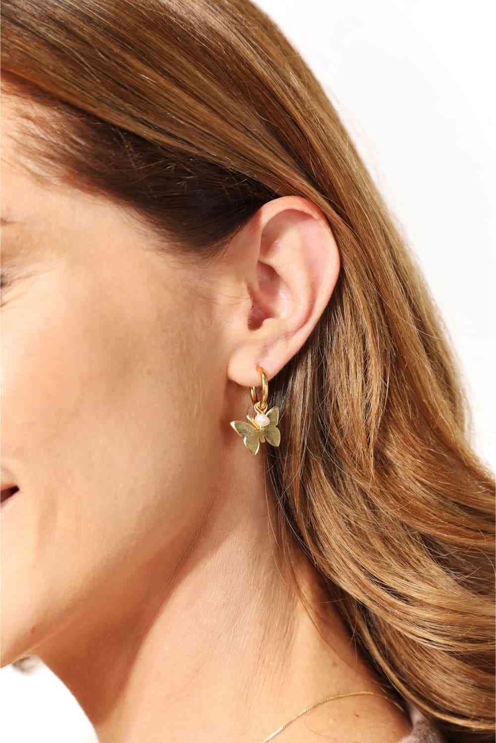 Adored Butterfly Stainless Steel Earrings - AllIn Computer