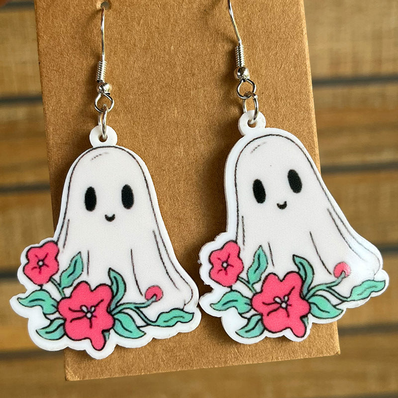 Halloween Theme Acrylic Dangle Earrings - AllIn Computer