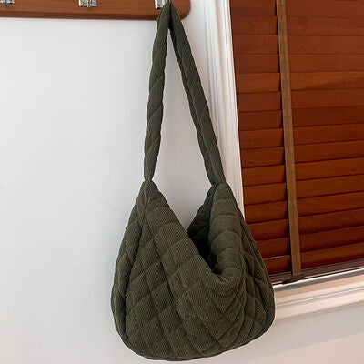 Corduroy Medium Shoulder Bag - AllIn Computer