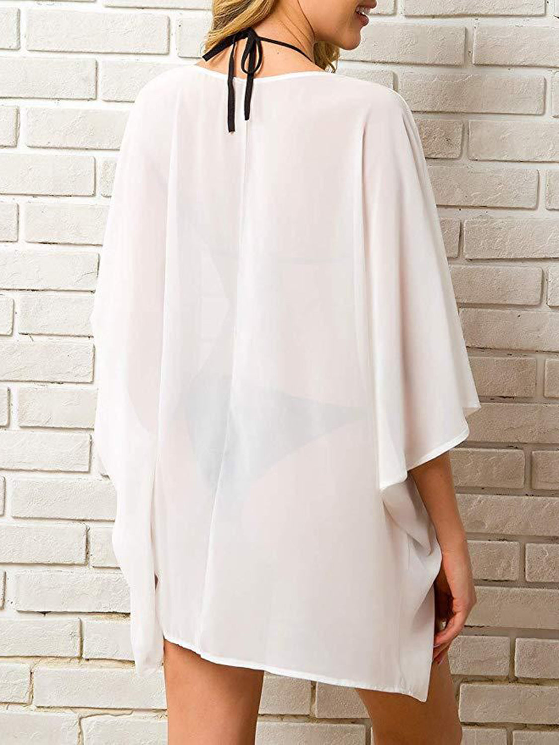 Open Front Half Sleeve Cover-Up - AllIn Computer