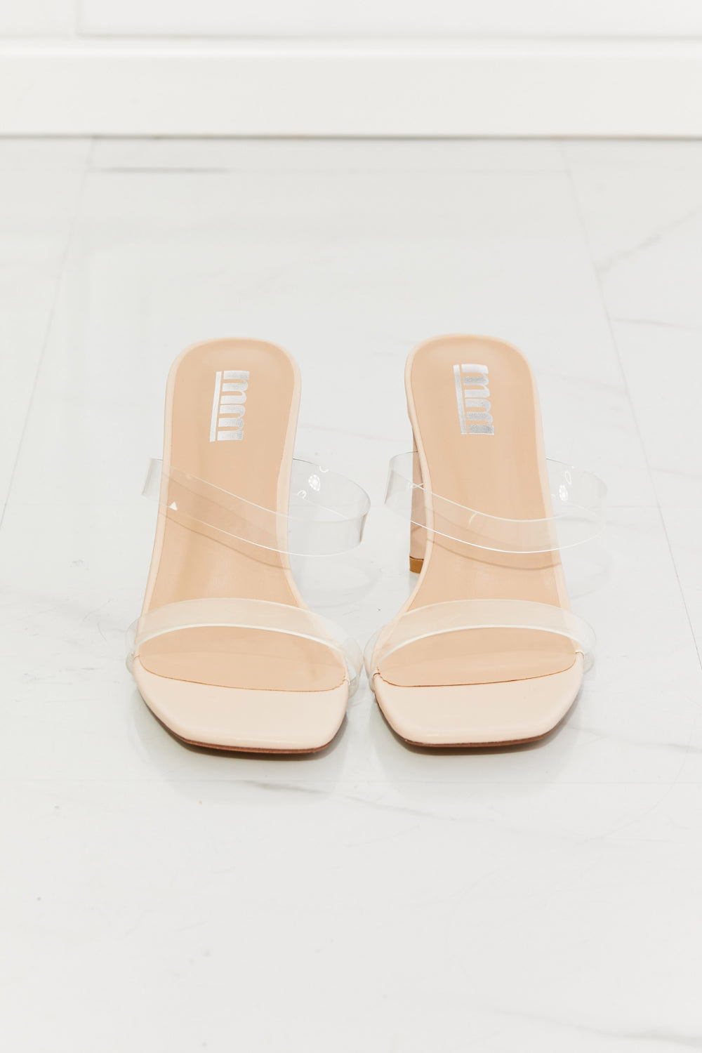 MMShoes Walking On Air Transparent Double Band Heeled Sandals - AllIn Computer