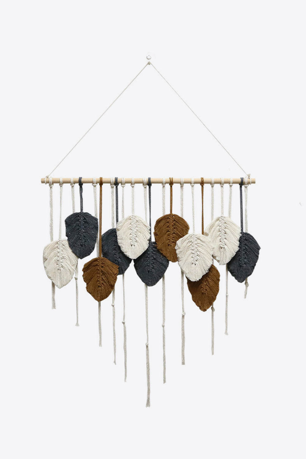 Hand-Woven Feather Macrame Hanging Wall Piece - AllIn Computer
