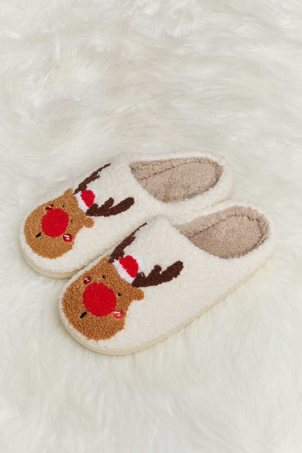 Melody Rudolph Print Plush Slide Slippers - AllIn Computer