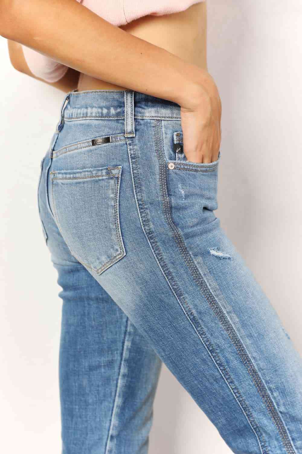 Kancan Full Size Mid Rise Slim Boyfriend Jeans - AllIn Computer