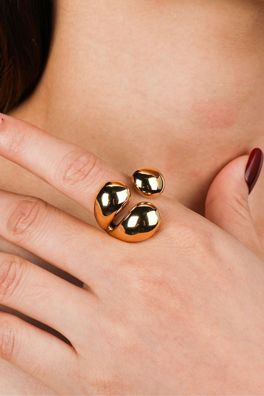 On My Mind 18K Gold Plated Open Ring - AllIn Computer