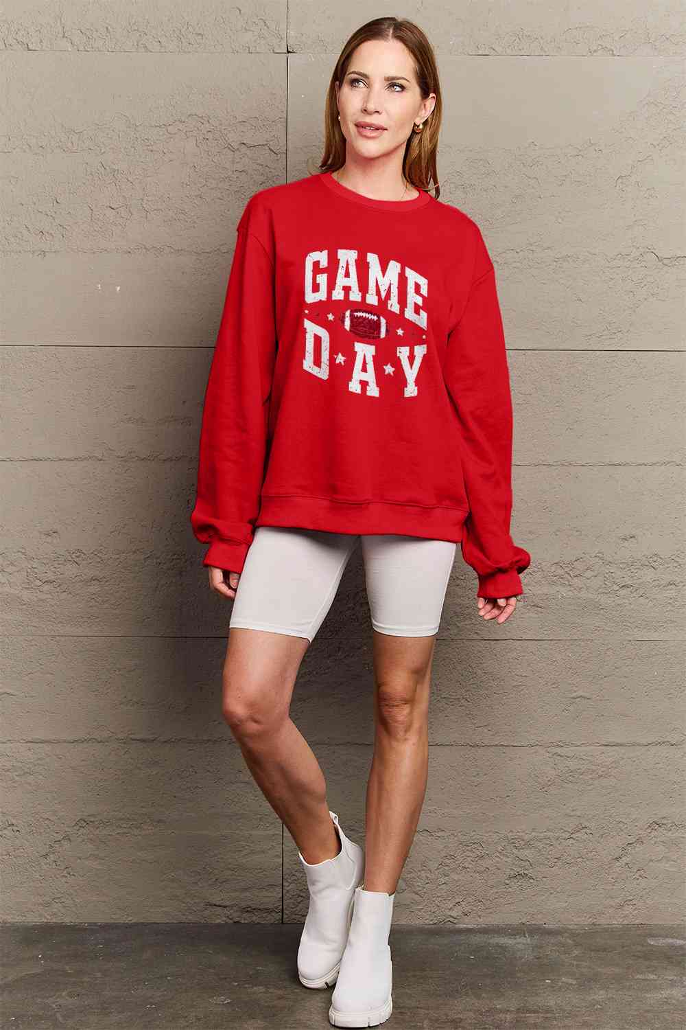 Simply Love Full Size GAME DAY Graphic Sweatshirt - AllIn Computer