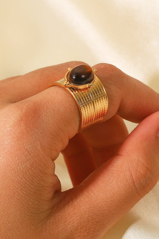 18K Gold-Plated Wide Open Ring - AllIn Computer