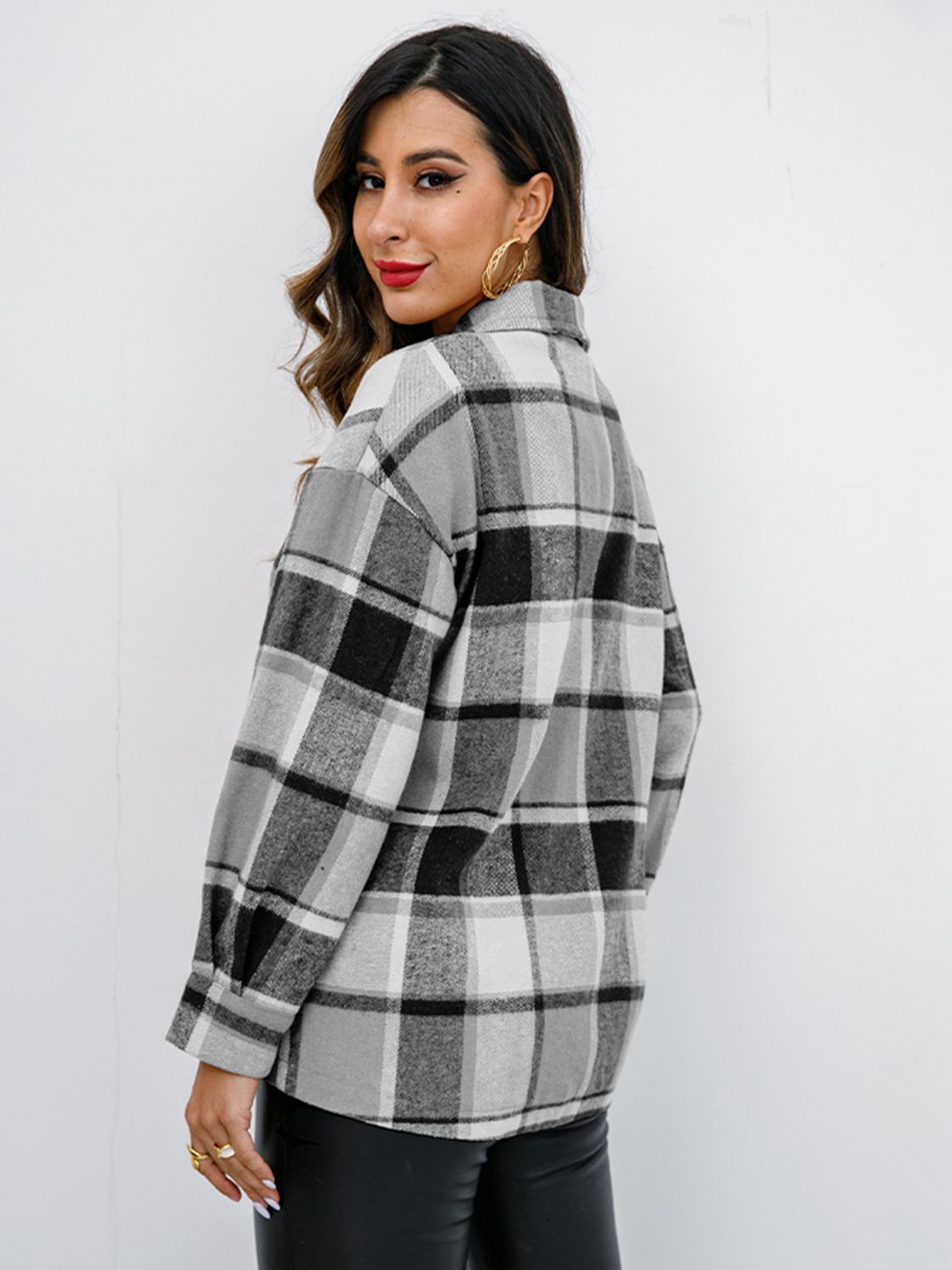 Plaid Button-Down Jacket - AllIn Computer