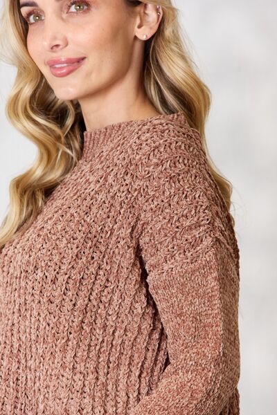 BiBi Tassel Trim Long Sleeve Sweater - AllIn Computer