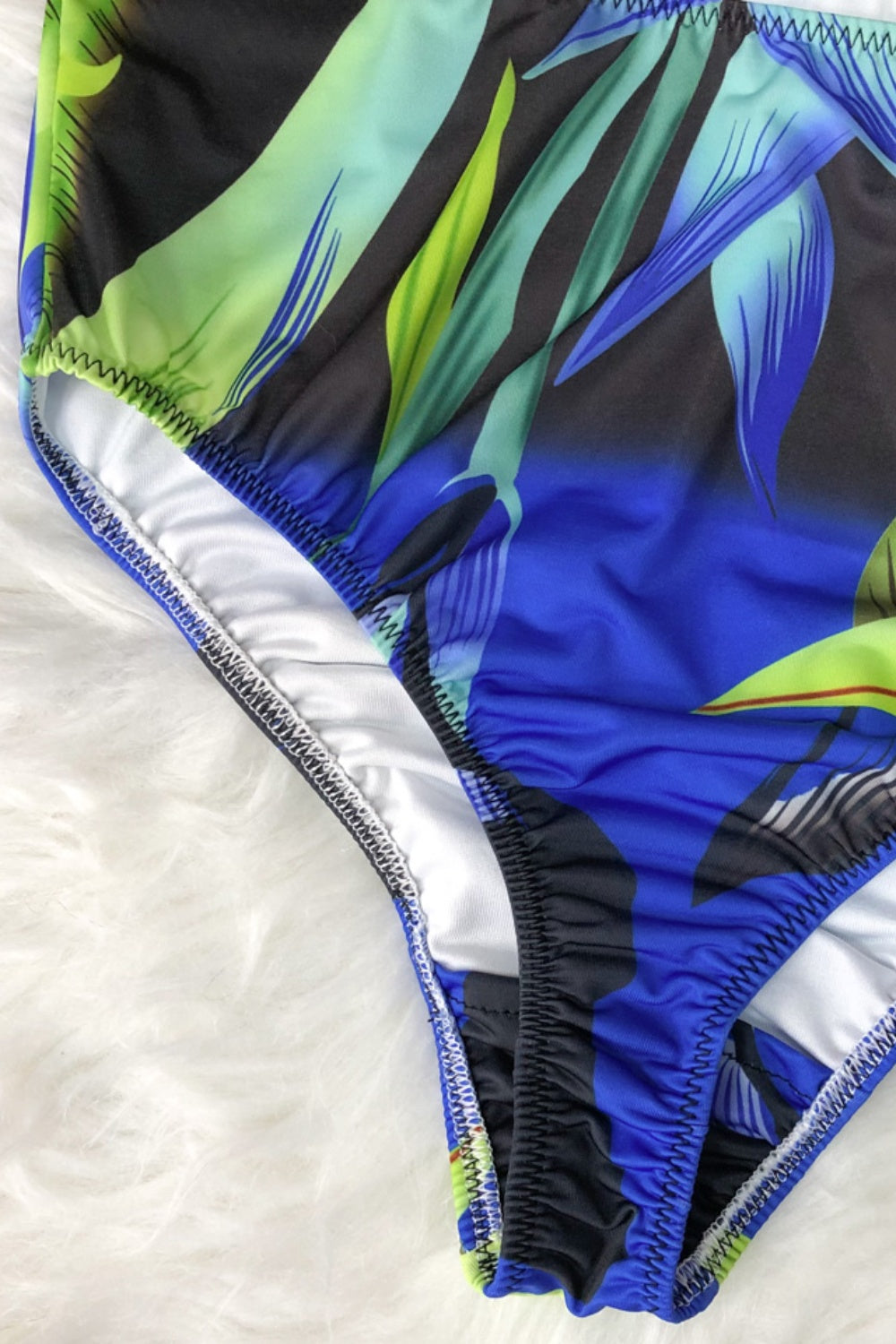Printed Halter Neck One-Piece Swimwear - AllIn Computer