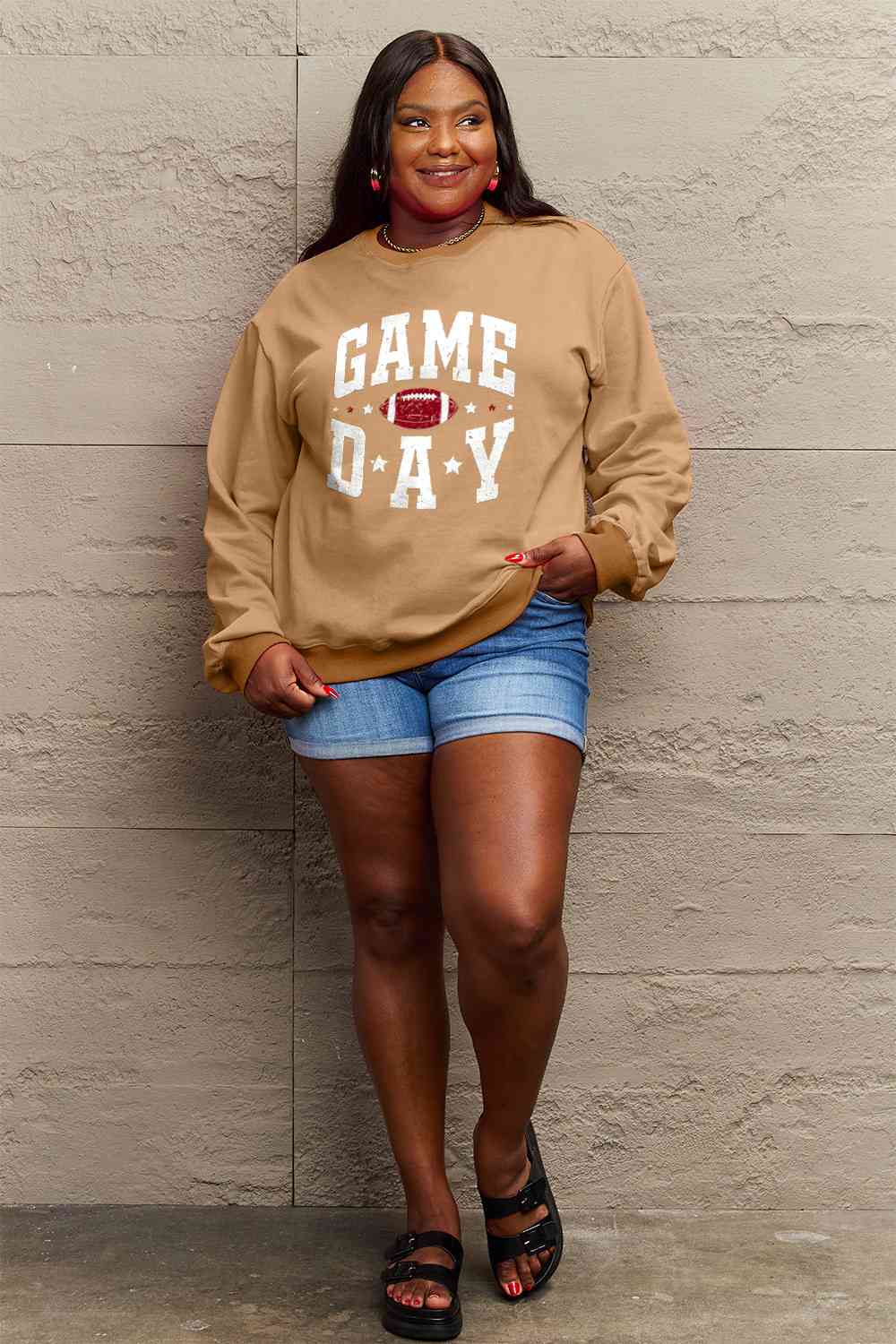 Simply Love Full Size GAME DAY Graphic Sweatshirt - AllIn Computer