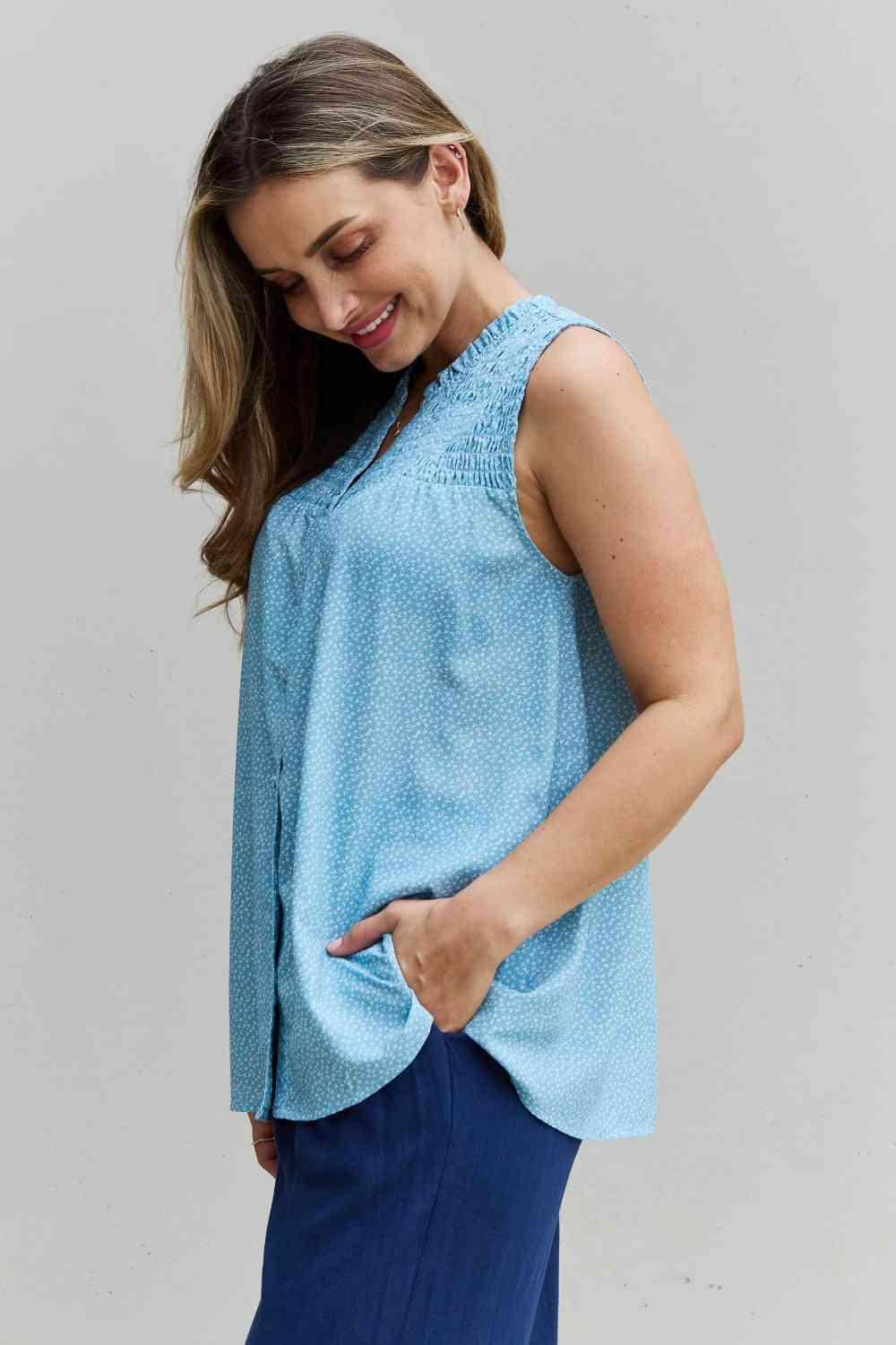 HEYSON She Means Business Full Size Ruffled Floral Flare Shirt - AllIn Computer