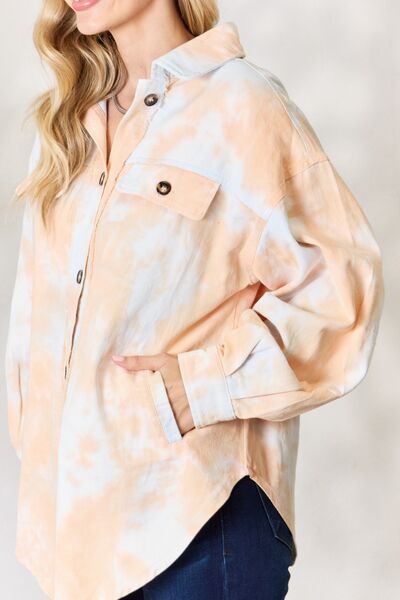 BiBi Tie Dye Button Down Long Sleeve Shirt - AllIn Computer