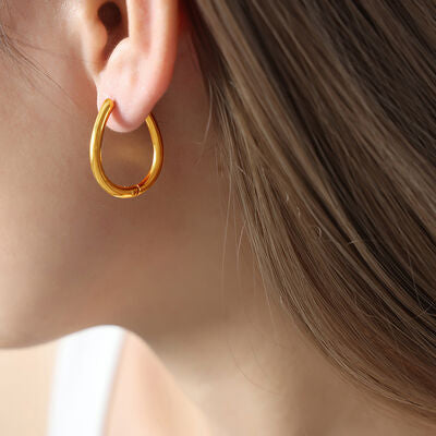 Titanium Steel Huggie Earrings - AllIn Computer