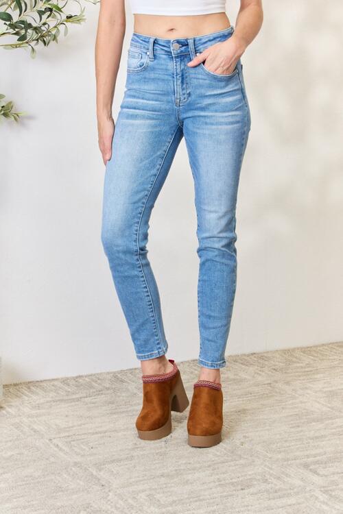 RISEN Full Size Mid Rise Skinny Jeans - AllIn Computer
