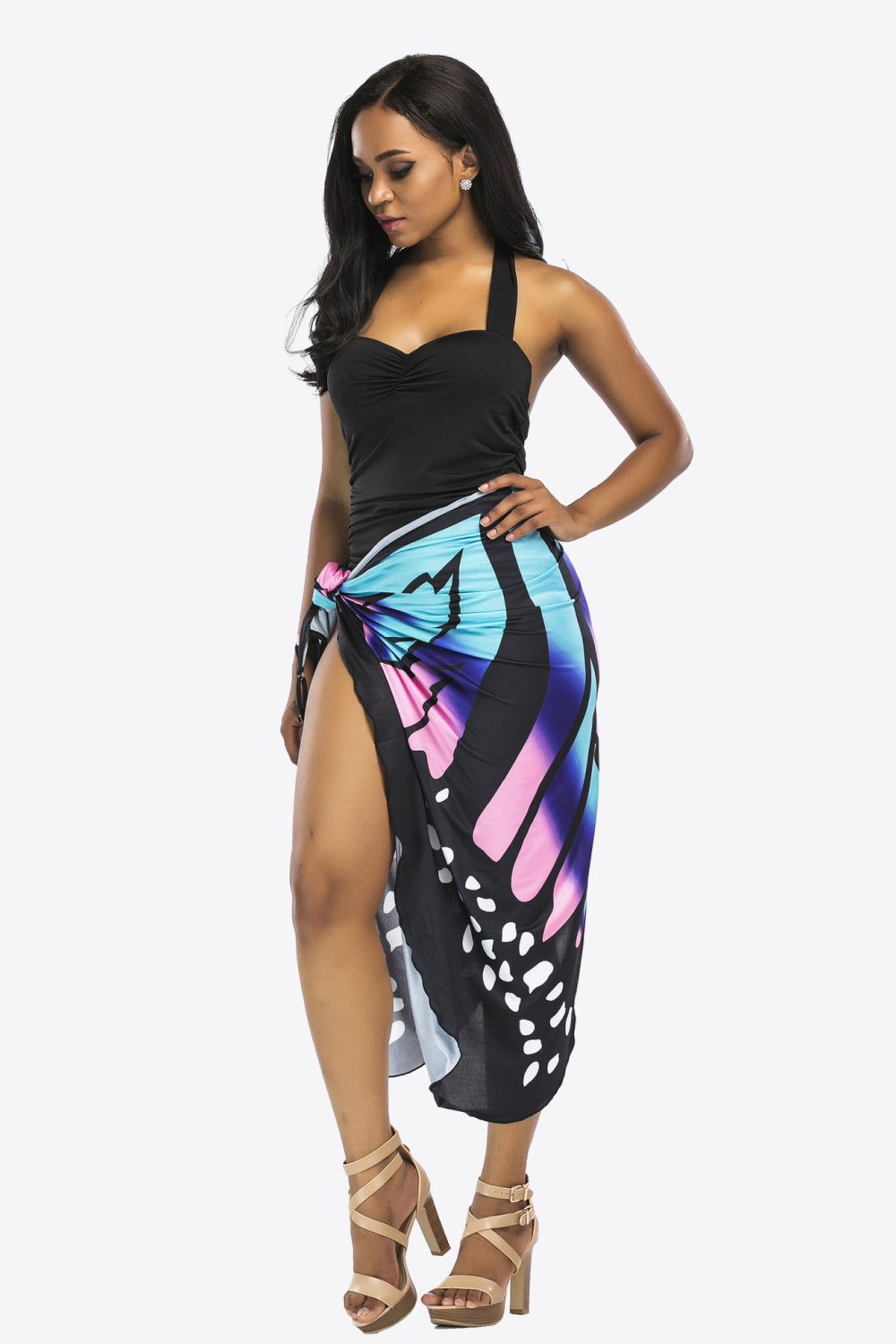Butterfly Spaghetti Strap Cover Up - AllIn Computer