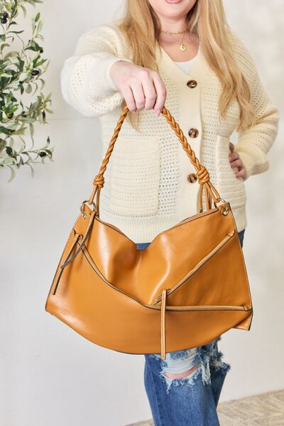 SHOMICO Zipper Detail Shoulder Bag with Pouch - AllIn Computer