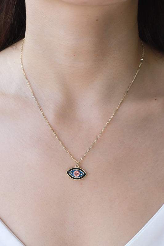 Evil Eye Pendant Gold Plated Chain Necklace - AllIn Computer