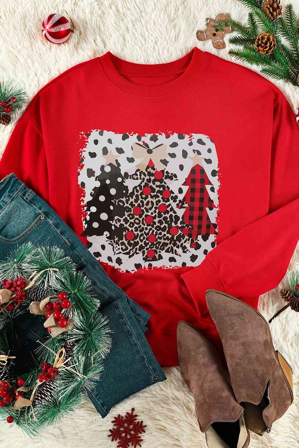 Christmas Tree Graphic Sweatshirt - AllIn Computer