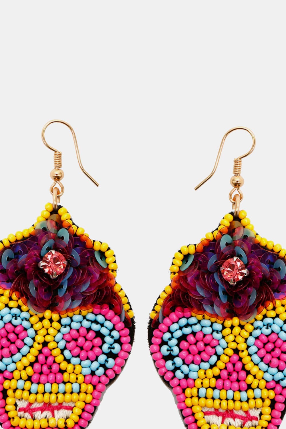 Copper Beaded Detail Dangle Earrings - AllIn Computer