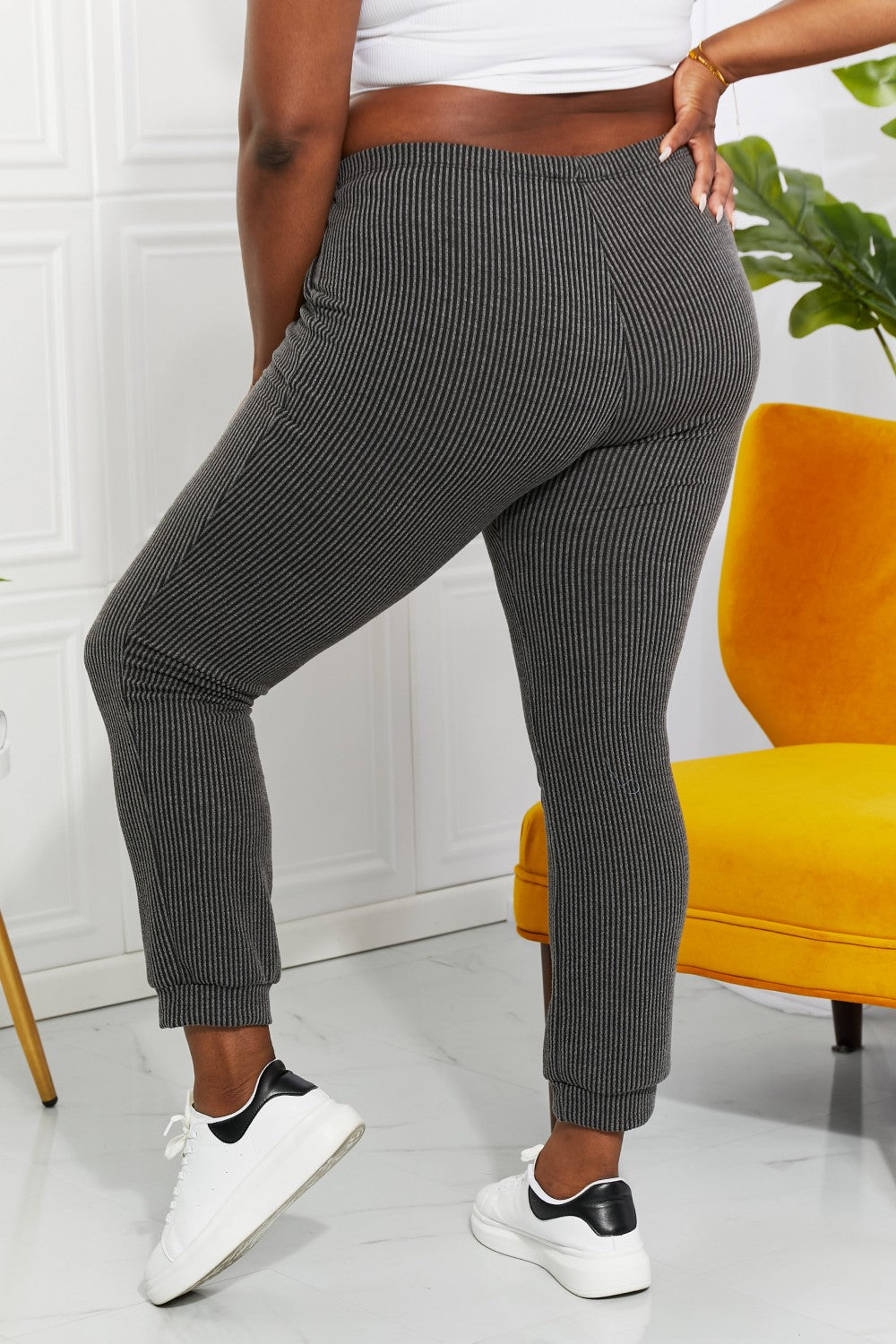 Blumin Apparel Full Size Easy Living Ribbed Joggers - AllIn Computer