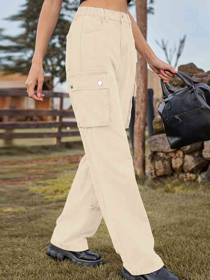 Straight Leg Cargo Jeans - AllIn Computer