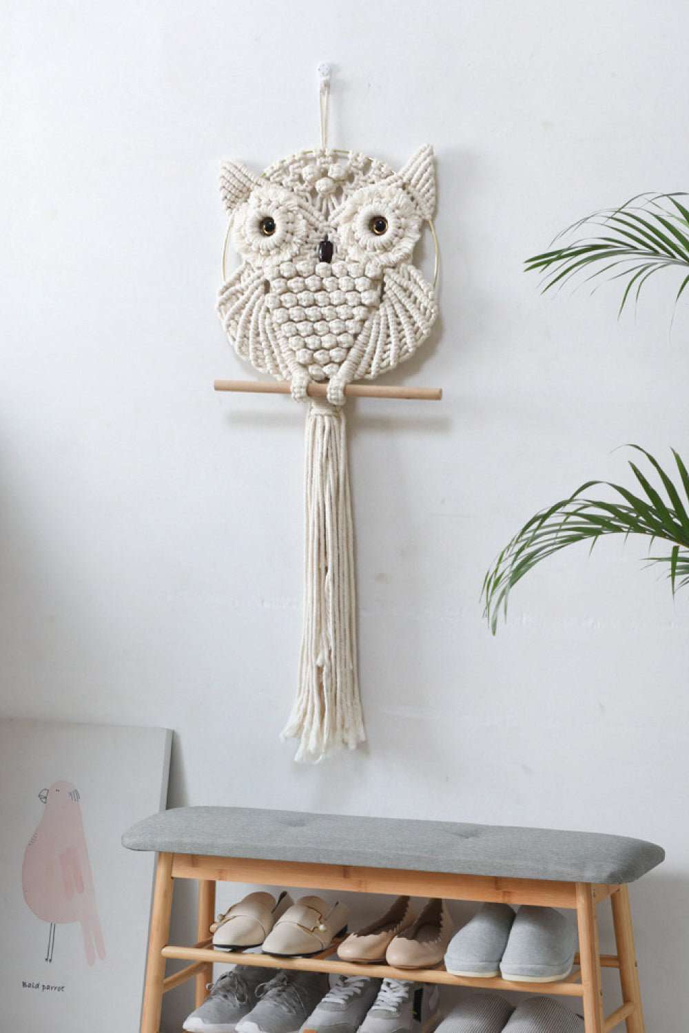 Hand-Woven Owl Macrame Hanging Wall Piece - AllIn Computer