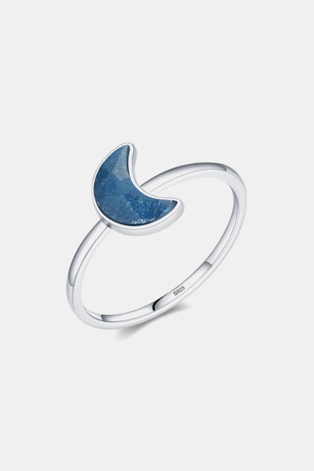 925 Sterling Silver Moon Shape Aventurine Ring - AllIn Computer