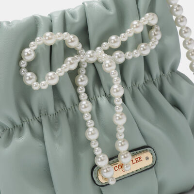 Nicole Lee USA Pearl Bow Chain Strap Purse - AllIn Computer