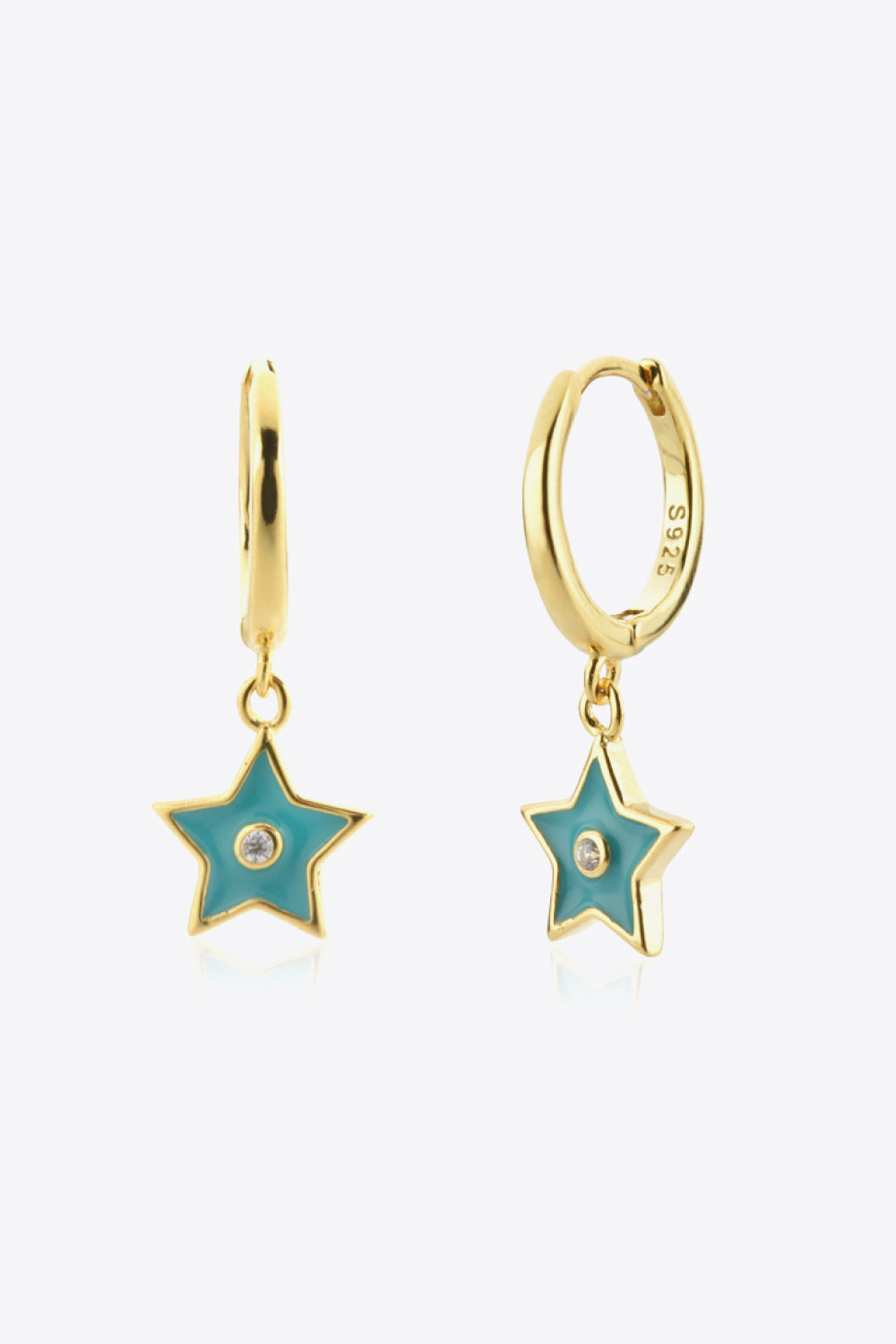 Zircon 925 Sterling Silver Star Drop Earrings - AllIn Computer
