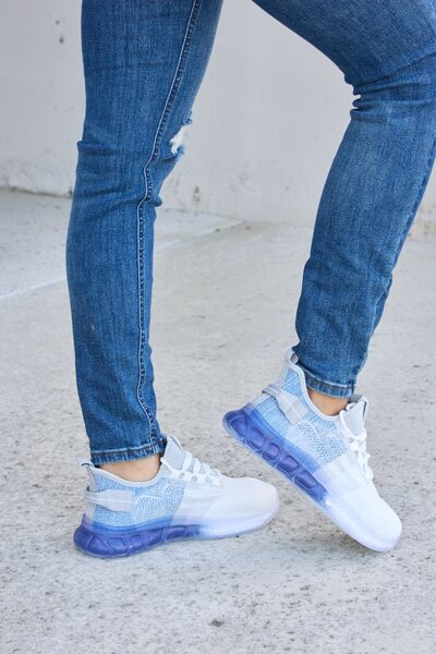 Forever Link Gradient Lace-Up Mesh Breathable Athletic Shoes - AllIn Computer