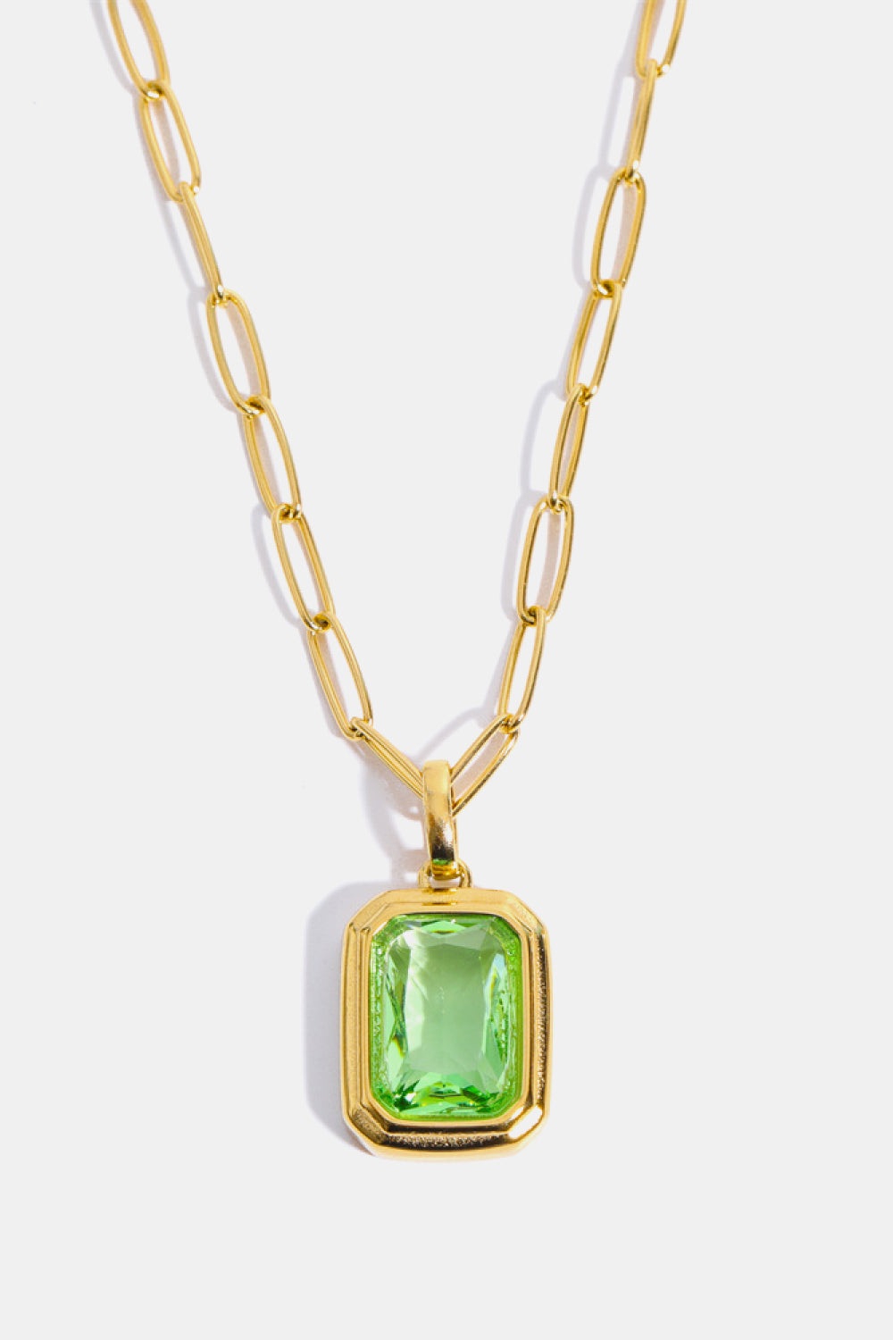 Zircon 18K Gold-Plated Geometrical Shape Pendant Necklace - AllIn Computer