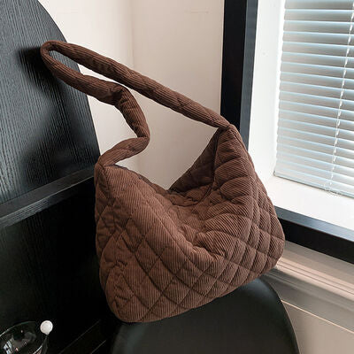 Corduroy Medium Shoulder Bag - AllIn Computer