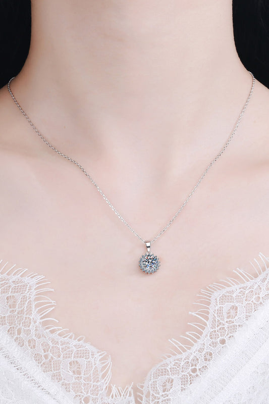 925 Sterling Silver Moissanite Pendant Necklace - AllIn Computer