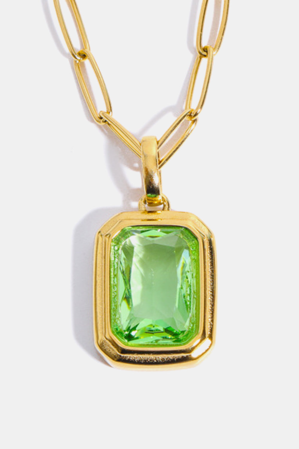 Zircon 18K Gold-Plated Geometrical Shape Pendant Necklace - AllIn Computer