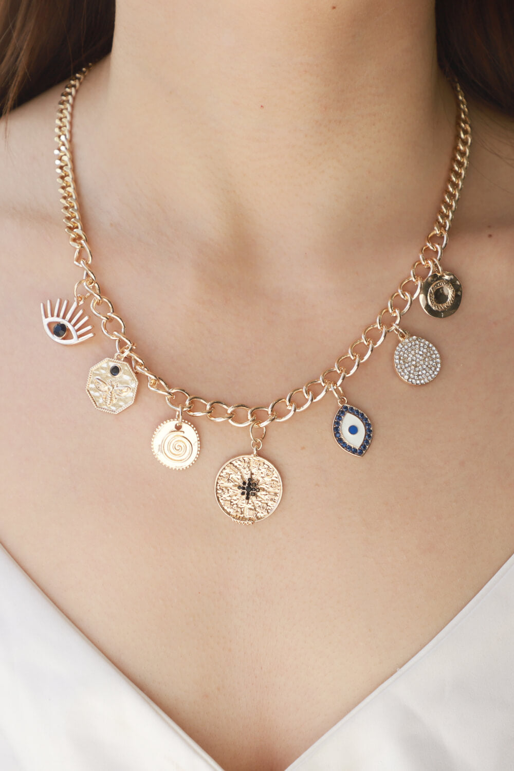 Multi-Pendant Chain Necklace - AllIn Computer