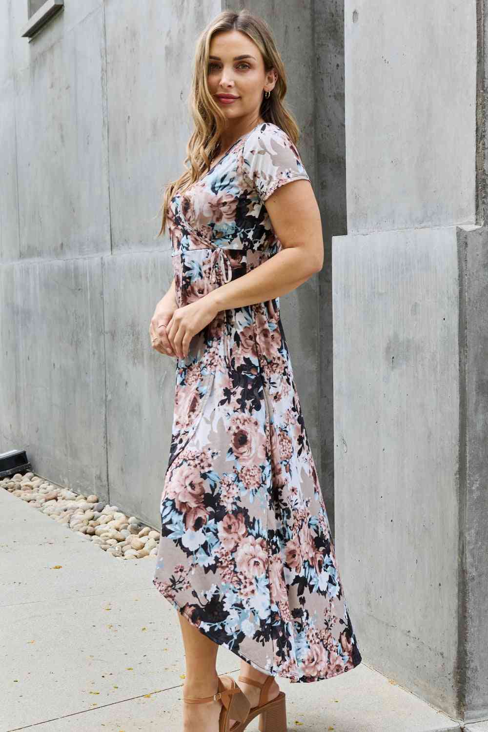 Heimish Give Me Roses Full Size Floral Maxi Wrap Dress - AllIn Computer